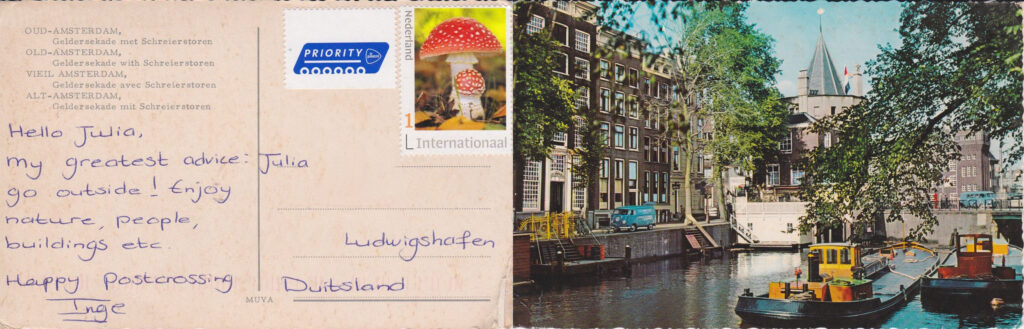 Vintage postcard of Amsterdam